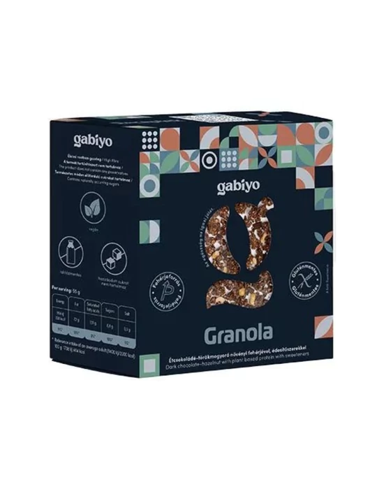 Gabiyo Granola Étcsokoládé-törökmogyoró 275g