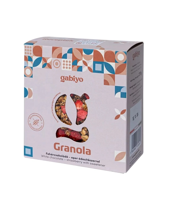Gabiyo Granola Fehércsokoládé-eper 275g