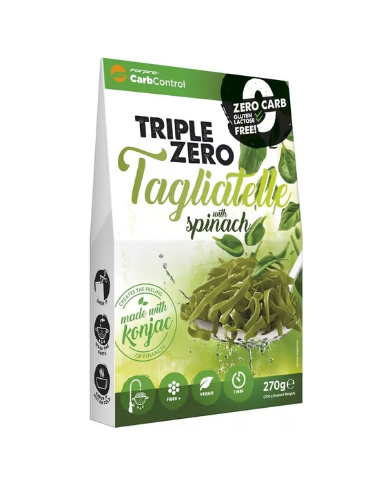 Triple Zero Spenótos szélesmetélt konjac tészta 270g