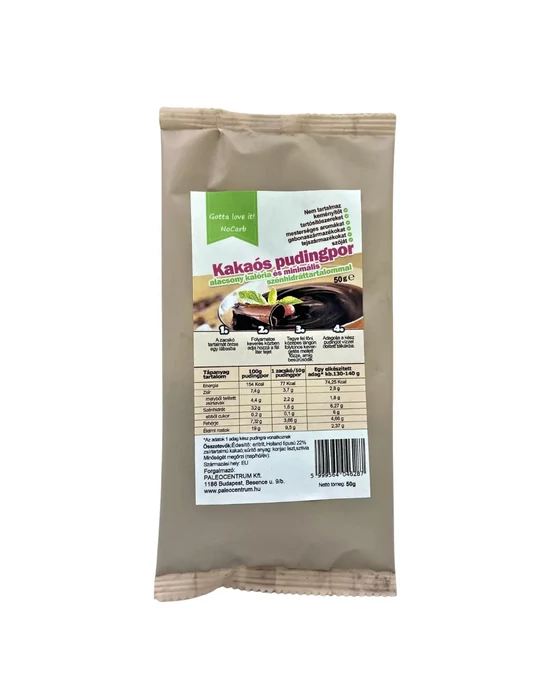 NoCarb Csokoládé puding eritrittel 50g