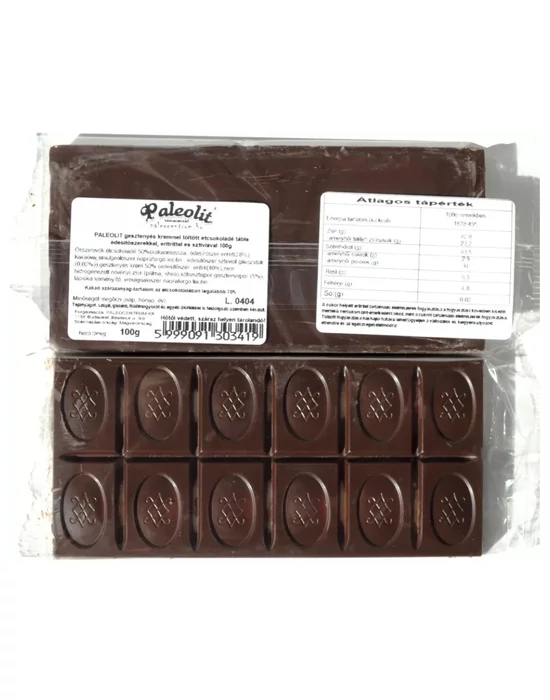 Paleolit Gesztenyés étcsokoládé ízesített krémmel töltve 100g 