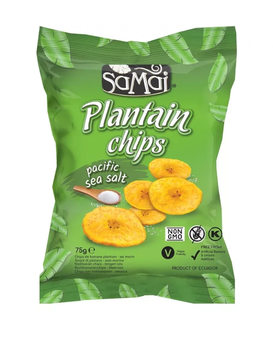 SAMAI Plantain főzőbanán chips tengeri sós 75g