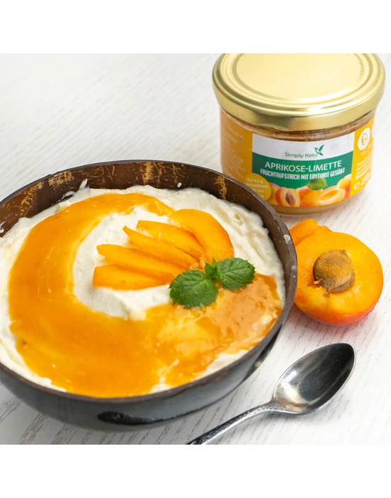 SimplyKeto sárgabarack-lime lekvár ertitrittel és steviával