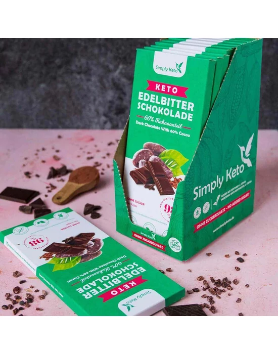 Keto étcsokoládé eritrittel és steviával