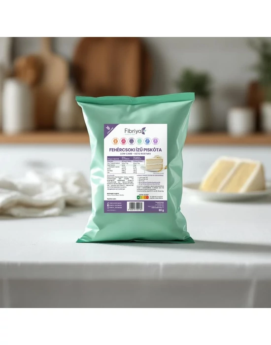 Fibriya Fehércsoki ízű piskóta - Low carb keto rostmix 80g